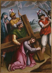 Nesení kříže, Šimon z Kyrény pomáhá Ježíšovi