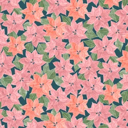 Vzor Poinsettia, 2021 (grafitová tužka a digitální tisk)