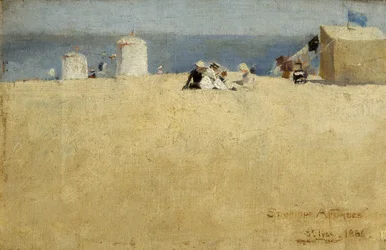 Plážová scéna, St. Ives