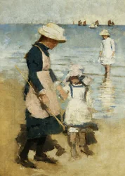Děti na pláži, kolem roku 1891 (olej na plátně)