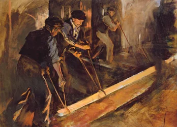 Forging Steel, The Steel Mills (olej na plátně)