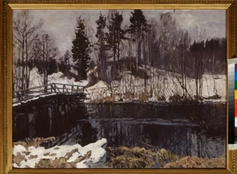 Jaro. Obraz Stanislava Yulianoviče Žukovského (1873-1944), olej na plátně. Ruské umění, počátek 20. století, secese, modernismus. Státní muzeum umění republiky Karelia, Petrozavodsk (Rusko).