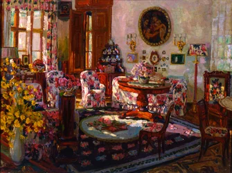 Interiér v Manor House Brasovo, 1912.