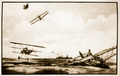 Smrt Richthofen, ilustrace z 