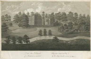 Prestwood Hall: rytina, nd [1762-1802] (tisk)