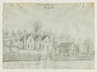 Rugeley Town - Vicarage: sépiová kresba, nd [1762-1802] (kresba)