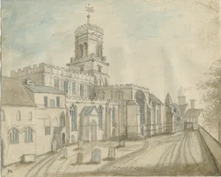 Stafford - Kostel Panny Marie: malba akvarelem a [c 1790] (malba)