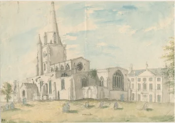 Kostel Uttoxeter [Starý]: malba vodovými barvami, nd [1794]