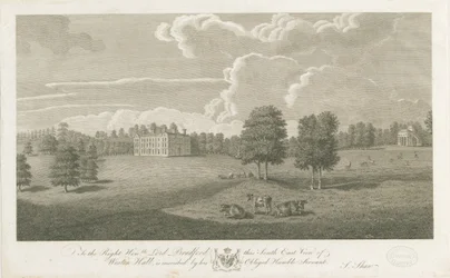 Weston-under-Lizard - Hall: rytina, nd [1762-1802] (tisk)