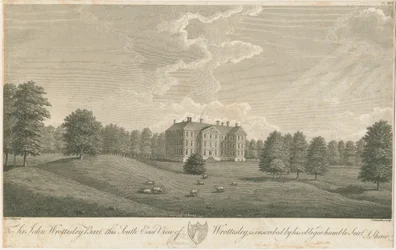 Wrottesley Hall: rytina, nd [c 1798] (tisk)