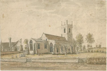 Yoxall Church: malba vodovými barvami, nd [1762-1802]