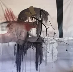Zamyšlená abstraktní postava