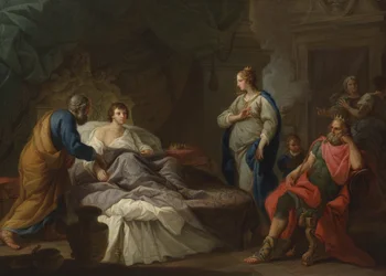 Antiochus touží po Stratonicích, kolem roku 1740 (olej na plátně)