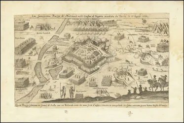 Slavné náměstí Neuhausel v Uhrách, které 13. srpna 1663 obléhali Turci.