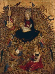 Madonna z růžové zahrady, cca 1425, Stefano da Verona (1374-1438)