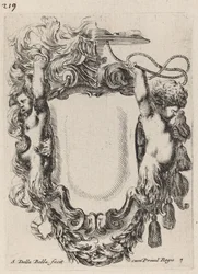 Kartuše s dětskými satyry, 1647.