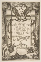 Frontispis pro Instruzione a Cancellieri, 1635.