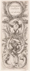 Talíř, ze série Ornamenti o grotesche (Ornamenty nebo grotesky)