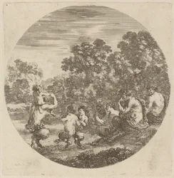 Satyrové a Faun.