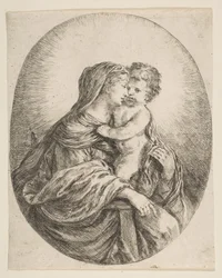 Panna objímající Ježíška, ca. 1641.