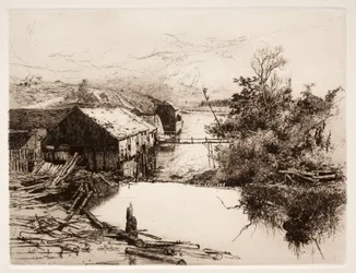 Mlýny v Mispeku, N.B., 1884.