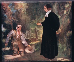 Bishop Ken a žebrák (barva litho)