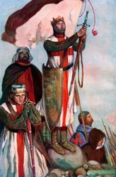 Křižáci pozorující Jeruzalém, 1909.