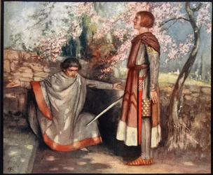 Svatý Giovanni Gualberto a vrah, ilustrace z 