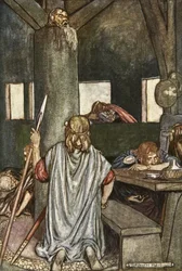 Sualtach probouzí krále, ilustrace z 
