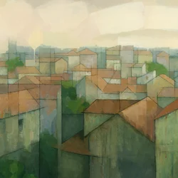 Geometrické střechy města