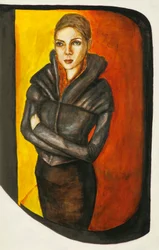 On Her Watch, 2012 (pero a inkoust na papíře)