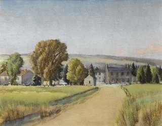 Cesta do vesnice, cca 1900 (kvaš na papíře)