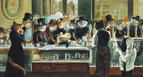 Ilustrace z knihy Cats Galore! A Compendium of Cultured Cats (vyd. 2015)