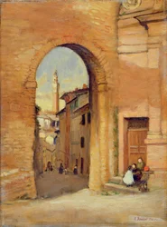Gateway at Siena (öljy kankaalle)