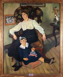Francie, Lyon, malovaný portrét neteře Suzanne Valadonové