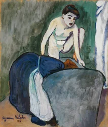 Dívka, 1910 (pastel a olej na papíře)
