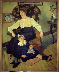 Portréty Marie Coca, neteře umělkyně, a její dcery Gilberte, namalované Suzanne Valadonovou