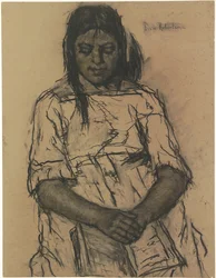 Sedící dívka