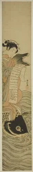 Kurtizána Riding a Carp (parodie na taoistického Immortal Kinko [čínsky: Qin Gao])