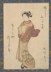 Kurtizány, ze série, Seiro Bijin Awase Carver End Shigoro sic, ca. 1765, ca. 1765.