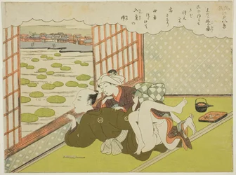 Večerní milenka v Uenu (Ueno no bansho), ze série „Osm módních pohledů na Edo (Furyu Edo hakkei)“