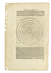 „O revolucích Coelestium“ od Mikuláše Koperníka a „Narratio Prima de Libris Revolutionum Nicolai Copernici“ od Georga Johana Rheticuse, dvě díla v jednom svazku, Basilej, 1566-67