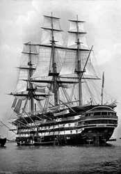 Výcviková loď HMS St Vincent v Portsmouth, Hampshire, 1896