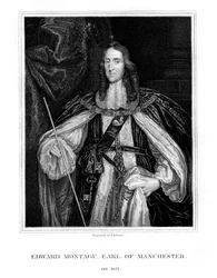 Edward Montagu, 2. hrabě z Manchesteru, anglický voják, 1828.