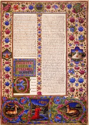 Incipit z Knihy Ezechiel, z II. dílu Bible z Borso d