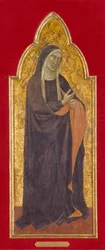 Mourning Virgin (Tempera and Gold on Wood)