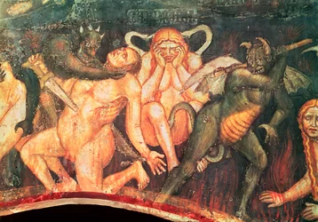Peklo, detail chtivých, kolem 1394