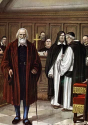 Galilea a inkvizice: „“ E pure so muove! “ (A přesto se to hýbe je fráze, kterou prý před inkvizicí vyslovil italský matematik, fyzik a filozof Galileo (A přesto se to hýbe je fráze, která prý byla vyslovena před