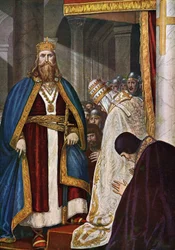 Korunovace Karla Velikého (742-814) papežem Lvem III. (750-816)