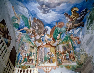 Ježíš předváděný Pilátovi, detail z fresky Antonia d